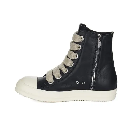 RICK OWENS совместный бренд RO Jumbo Laces High Топ Скейтборд Кроссовки Мужские Черные
