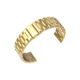 Классический ремешок из нержавеющей стали с тремя звеньями - золотой