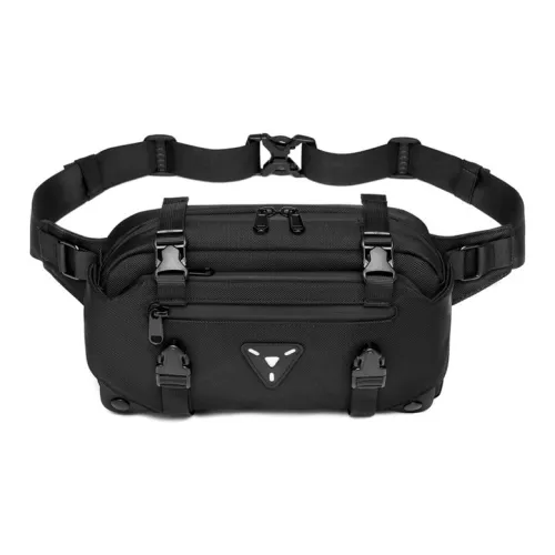 ROSEROOEN Oxford Sling Bag Standard Unisex Black Dark Gray Camouflage ROSEROOEN Оксфорд Слинг Сумка Стандартная Унисекс Черный Темно-Серый Камуфляж