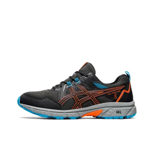 Asics Gel Venture 8 Low Топ Беговые кроссовки Мужские Черные и Оранжевые