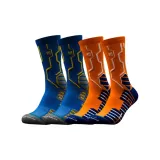 Синий и Апельсиновая нисходящая юбка и эластичные баскетбольные носки [2 пары]