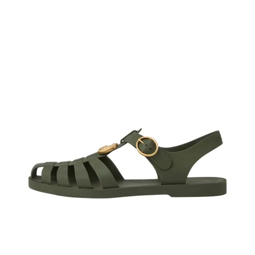 GUCCI Двойной G Сандалии в римском стиле Мужской Яшмовый