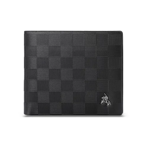 POLOMEISDO Клетка Top Grain Коровья кожа Бренд Кошелек Множественные слоты для карт Укороченный кошелек Стандартный Мужской Черный