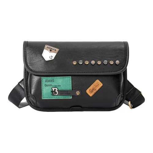 ALNI BITTON ПУ (полиуретан) Сумка через плечо Стандартная Мужская Черная