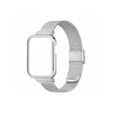 Миланский ремешок с застежкой-клипса - серебряный