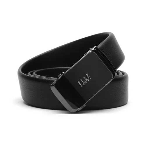 ELLE HOMME Мужской автоматический ремешок с пряжкой верх из коровьей кожи мужской черный ширина 3,5 см
