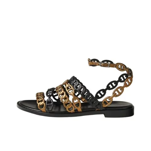 HERMES One Ремень Сандалии Женские Черные