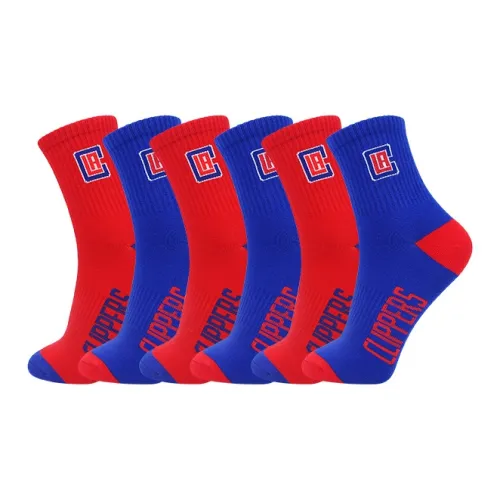 NBA Team 6 Pack Синий+Красный Мужские Носки MID до икры