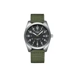 2639 Стальной Черный Циферблат Зеленая Полоска