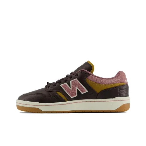 New Balance NB 480 Скейтборд Кроссовки Низкие Коричневый Розовый Желтый Мужской