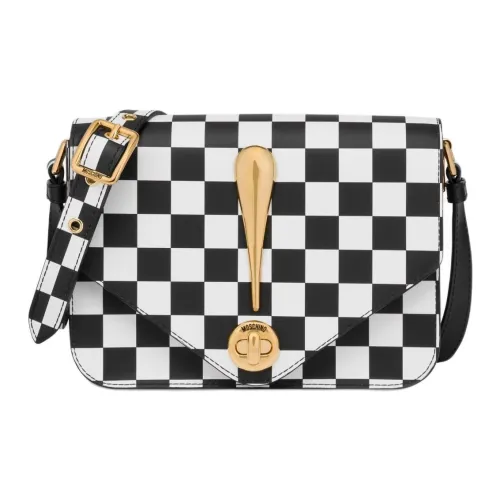 MOSCHINO Сумка через плечо из телячьей кожи женская черная