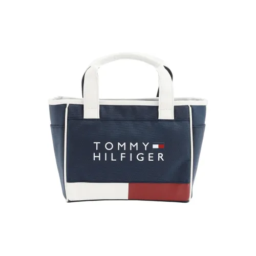 Tommy Hilfiger Полиэстер Синтетическая Кожа Тоут Сумка Сумка для покупок Сумка Унисекс Белый и Морской Синий