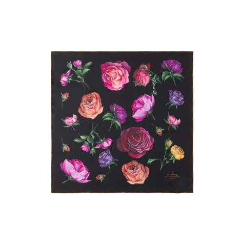 PRADA Шелковые шарфы Женские Черный Розовый Многоцветный