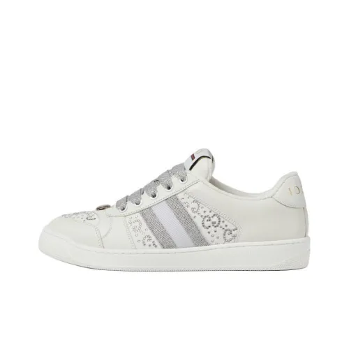 GUCCI Screener Low Топ Скейтборд Кроссовки Женские Белые