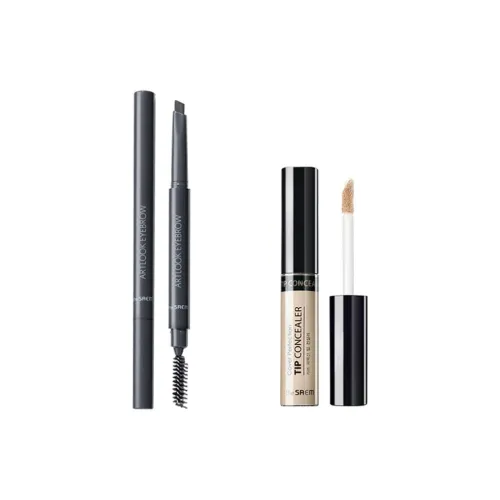 The Saem Шелковистый Консилер DUAL Ended Eyebrow Pencil Легко Смешивается Безупречный Длинный Тяжелый Нескользящий 6,5г+0,2г