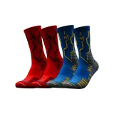 Синий + Красный, не нижняя юбка и эластичные баскетбольные носки [2 пары]