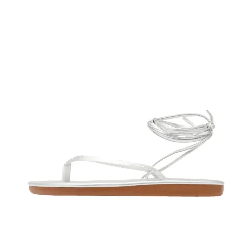 ANCIENT GREEK SANDALS один Ремень Сандалии Серебряные Женские