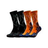 Чёрный + Апельсиновая нисходящая юбка и эластичные баскетбольные носки [2 пары]