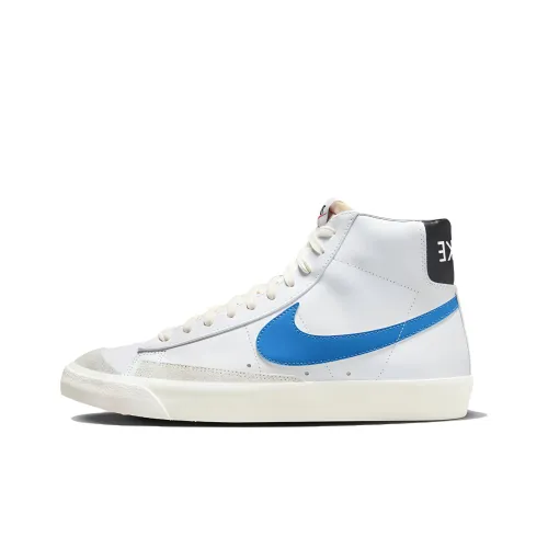 nike Blazer 77 Противоскользящие Устойчивые к истиранию MID Топ Скейтборд Кроссовки Мужские Белый Синий