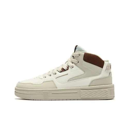 Erke Compact 3 Устойчивый к истиранию Противоскользящий MID Топ Скейтборд Кроссовки Мужские Микрокристаллический Белый Пемзовый Серый