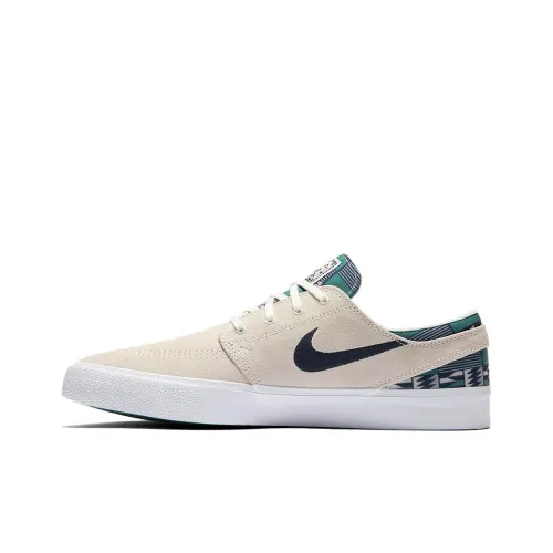 nike SB Stefan Janoski Zoom RM Амортизация Износостойкий Низкий Топ Скейтборд Кроссовки Унисекс Бежево-зеленый