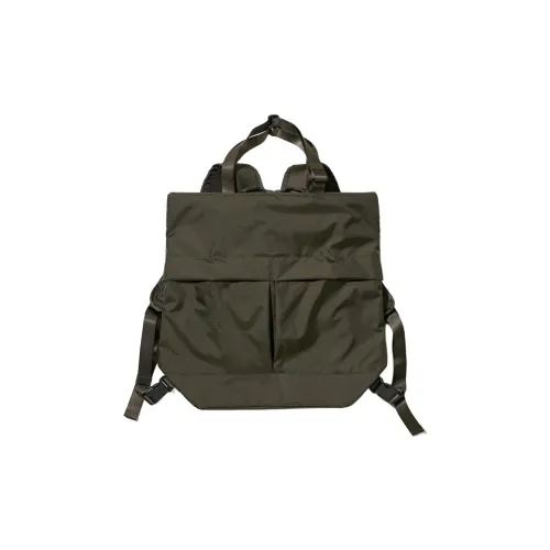 UNIQLO Полиамид Рюкзак Стандартный Унисекс Темно-оливковый