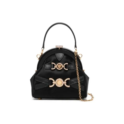 VERSACE Вискоза VS Овечья кожа Одно плечо Сумка Женская Черная