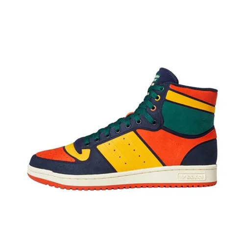 Adidas Originals TOP TEN RB Устойчивый к истиранию Дышащий Высокий Верх Винтажные Баскетбольные Кроссовки Унисекс Синий Желтый Красный