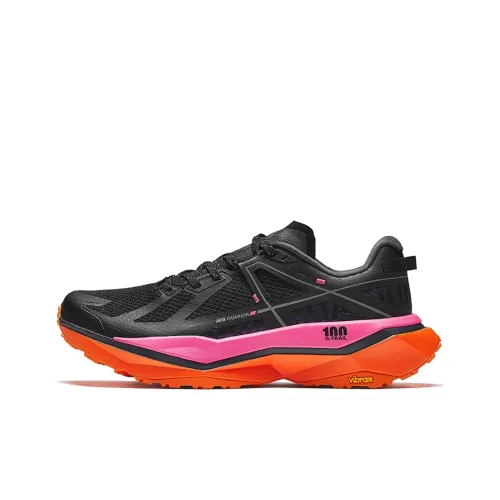 ANTA Champion Series Шорты Устойчивые к истиранию Низкий Топ Уличная Обувь Мужская Черный Розовый