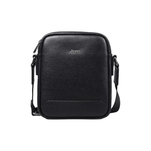 JEEP Сумка через плечо из коровьей кожи маленькая мужская черная