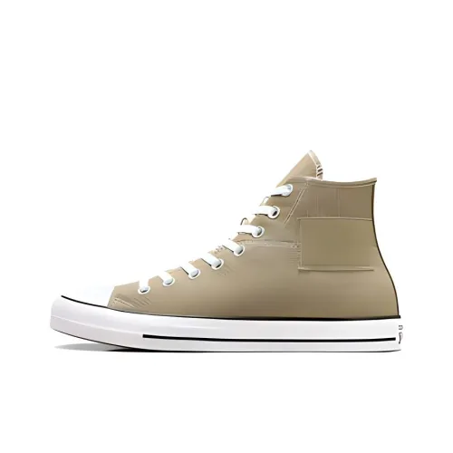 Converse Chuck Taylor All Star Холст Жаккард Устойчивый к истиранию Дышащие Высокие Кеды Унисекс Коричневый Белый