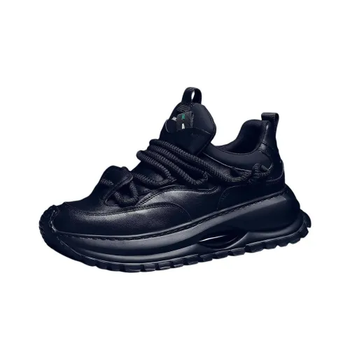 JANE HARLOW Низкий топ толстая подошва кроссовки мужские черные