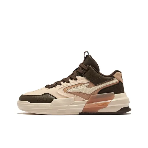 Erke Danxia 2,0 противоскользящие устойчивые к истиранию MID топ скейтборд кроссовки Мужской Almond Brown