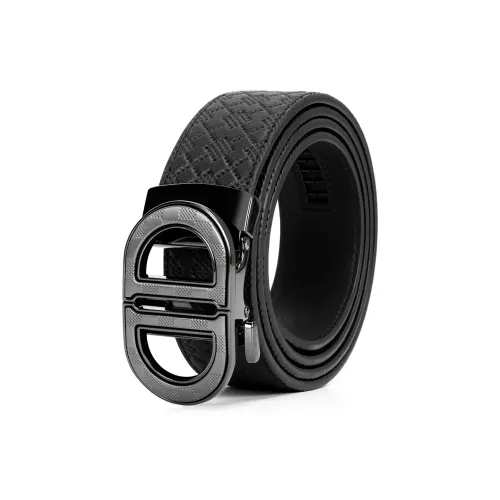 FORTEI Коровья кожа Натуральная кожа Ремни Мужской Черный Ширина 3,5 см Подарочный набор в коробке