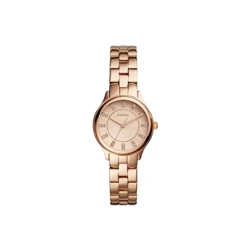 Окаменелость Кварцевый Movement Женские Часы 30MM Розово-золотой