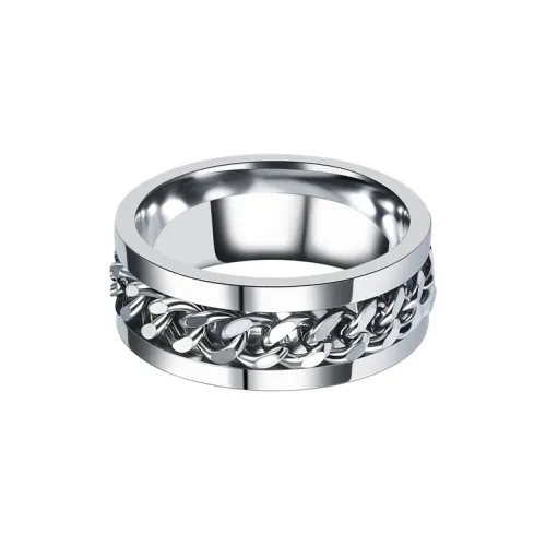 FOREVER MELODY Кольца из титанового сплава Мужские Серебряные Синие Черные