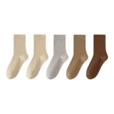 5 пар (Овес *2 + Туманно-серый + Хаки + Кофе)