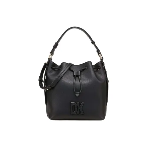 DKNY Кожа Ведрообразная Сумка Средний Размер Женская Черная