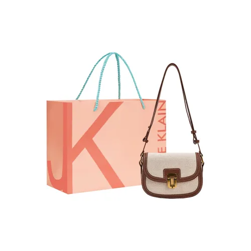 JANE KLAIN Сумка из искусственной кожи Saddle Сумка через плечо Средняя Белая Коричневая для женщин