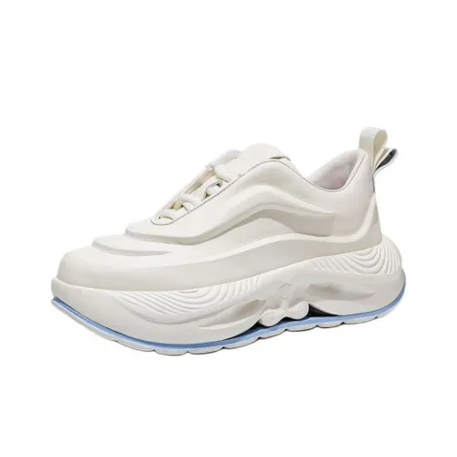 JANE HARLOW Низкий топ толстая подошва кроссовки мужские белые