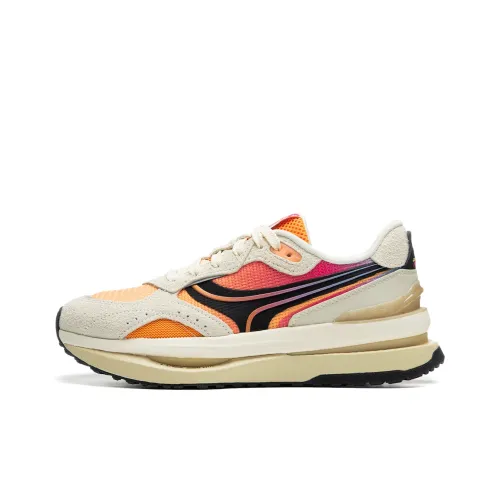 LINING Zhengrong M1000 Casual Низкий Топ Светлый Античный Желтый/Черный/Закатный Оранжевый Мужской