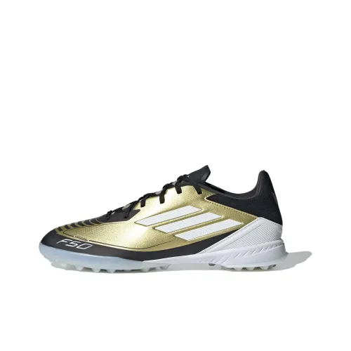 Adidas F50 League TF Шипы Твердый грунт Искусственные шипы Футбольные бутсы Унисекс Черный Золотой