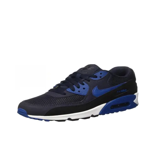 Nike Air Max 90 Беговые кроссовки Низкий топ Черный Синий Мужской