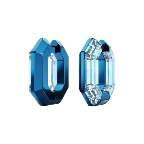 Swarovski Алюминиевые серьги женские синие