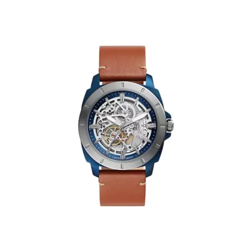 FOSSIL Автоматический механический механизм Мужские часы 45 мм Скелет