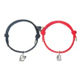 Один подвесной сердце призрак с веревкой - черно-красная пара