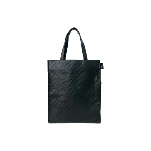 ROOTOTE Сумка из синтетической кожи унисекс с лоскутным шитьем черного цвета