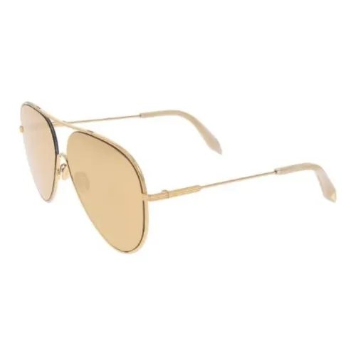 VICTORIA BECKHAM Ацетатный мраморный авиатор солнцезащитные очки унисекс золото