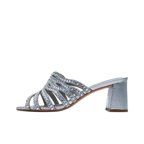 NICOLI Слипоны 7 см Женские Серебряные