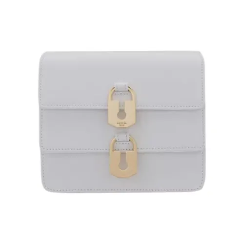 LANCEL Коровья кожа Маленькая квадратная сумка Сумка через плечо Мини Женская Белая